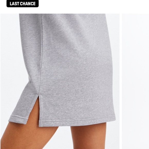 Fabletics Terry Short Sleeved Mini Dress Grey - Picture 5 of 8